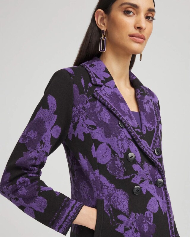 Double-Breasted Sweater Blazer - image 4